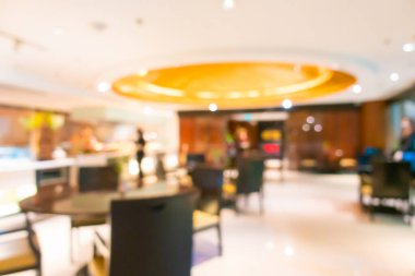 Arka plan için soyut bulanık restoran barı ve kafenin içi