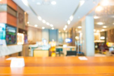 Arka plan için soyut bulanık restoran barı ve kafenin içi