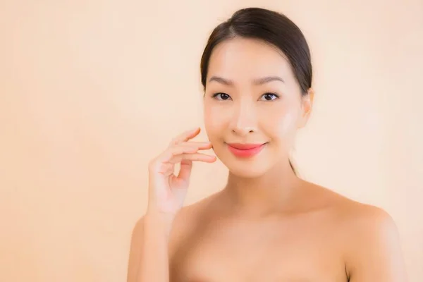 Portré Gyönyörű Fiatal Ázsiai Arc Szépség Spa Wellness Kozmetikai Smink — Stock Fotó