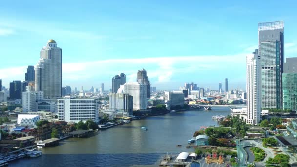 Bangkok Město Panorama Slunečného Dne Thajsko — Stock video