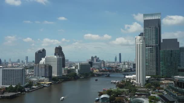 Ciudad Bangkok Skyline Día Soleado Tailandia — Vídeos de Stock