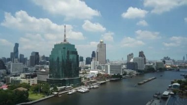 Bangkok şehri güneşli bir günde ufuk çizgisi, Tayland