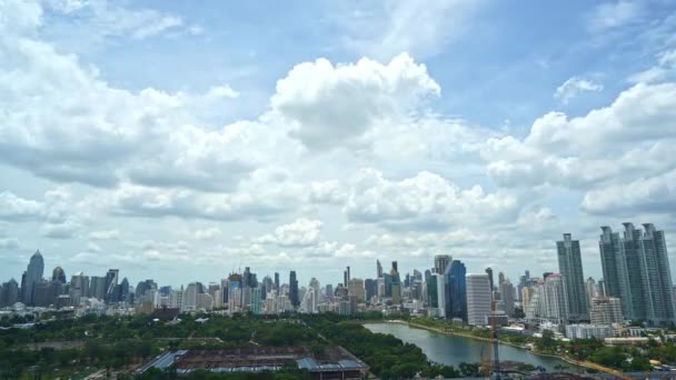 Ciudad Bangkok Skyline Día Nublado Tailandia — Vídeo de stock