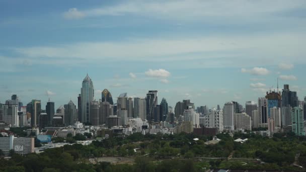 Bangkok Stad Skyline Bewolkte Dag Thailand — Stockvideo