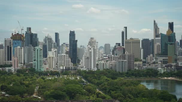 Bangkok City Skyline Molnig Dag Thailand — Stockvideo