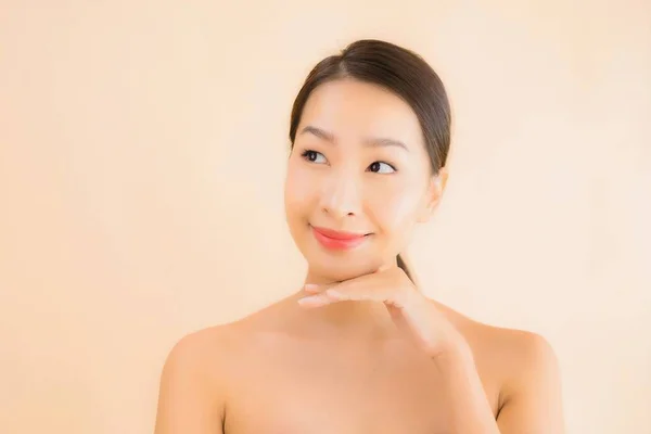 Portrait Belle Jeune Asiatique Visage Femme Avec Beauté Spa Bien — Photo