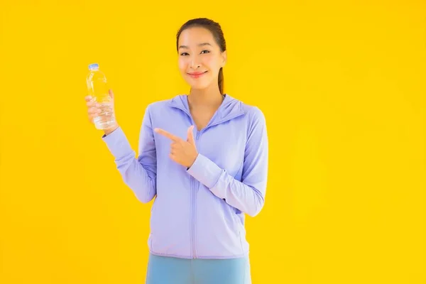 Portret Mooie Jonge Aziatische Sport Vrouw Met Sportschoeisel Klaar Voor — Stockfoto