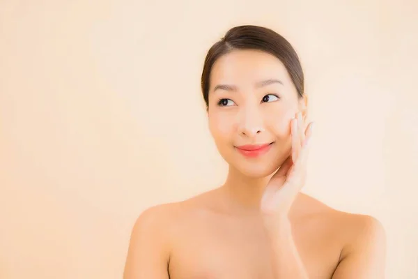 Portrait Belle Jeune Asiatique Visage Femme Avec Beauté Spa Bien — Photo