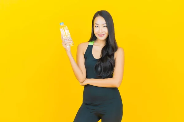 Retrato Hermosa Joven Asiático Mujer Desgaste Gimnasio Traje Listo Para —  Fotos de Stock