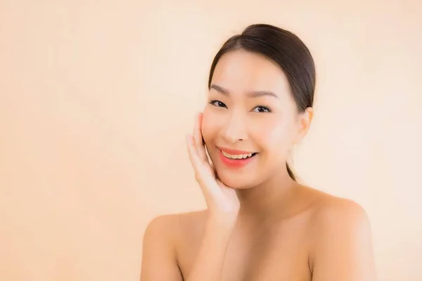 Portrét Krásná Mladá Asijská Tvář Žena Krásou Spa Wellness Kosmetické — Stock fotografie