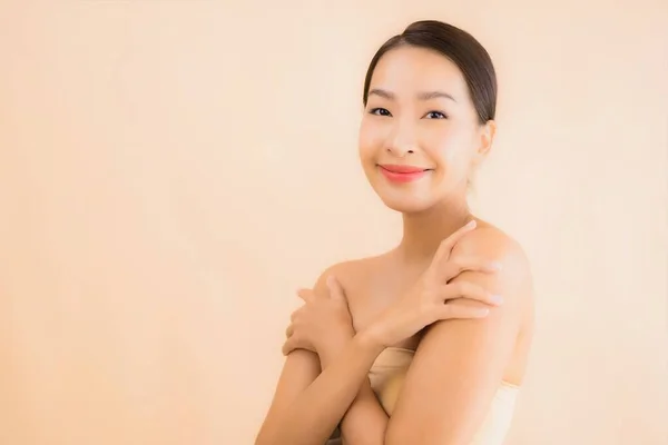 Portrait Belle Jeune Asiatique Visage Femme Avec Beauté Spa Bien — Photo