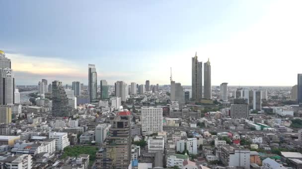 Bangkok Şehri Güneşli Bir Günde Ufuk Çizgisi Tayland — Stok video