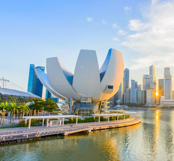 SINGAPORE - JUNHO 24: ArtScience Museum on JUNE 24, 2014 in Singa — Fotografia de Stock