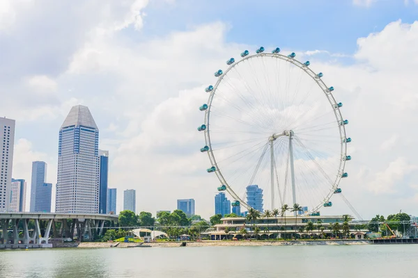 Diabelskiego młyna Singapore flyer — Zdjęcie stockowe