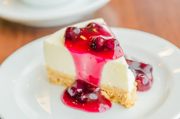 Blaubeerkäsekuchen — Stockfoto