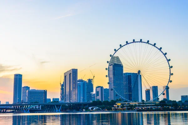 Szingapúri flyer a legnagyobb hatalmas kilátó-óriáskerék a világ — Stock Fotó