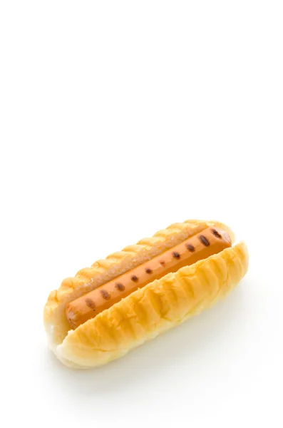 Hot dog elszigetelt fehér háttér — Stock Fotó