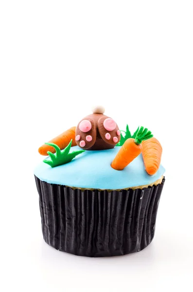 Ostern Cupcakes isoliert weißen Hintergrund — Stockfoto