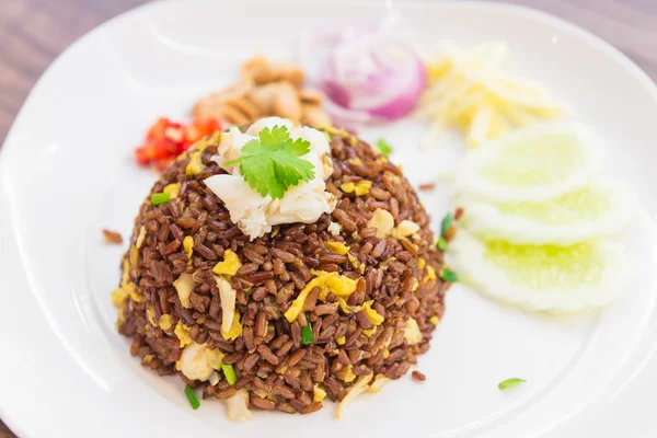 Fried rice with curry crab — Stock Photo, Image