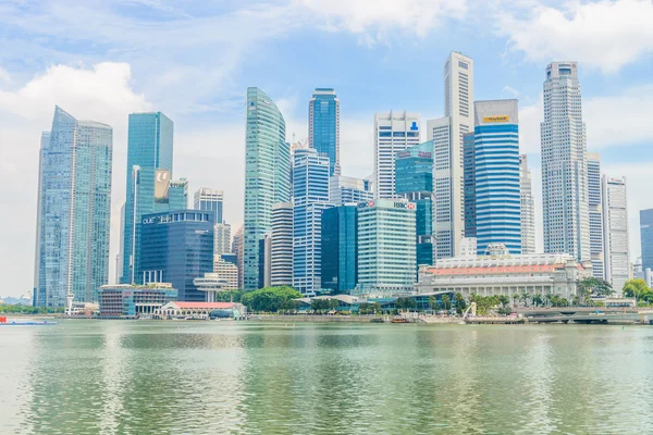 Singapur - 22. června: městská krajina v Singapuru. Panorama a m — Stock fotografie