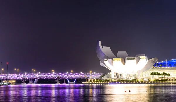 Singapura skyline baía arquitetura — Fotografia de Stock