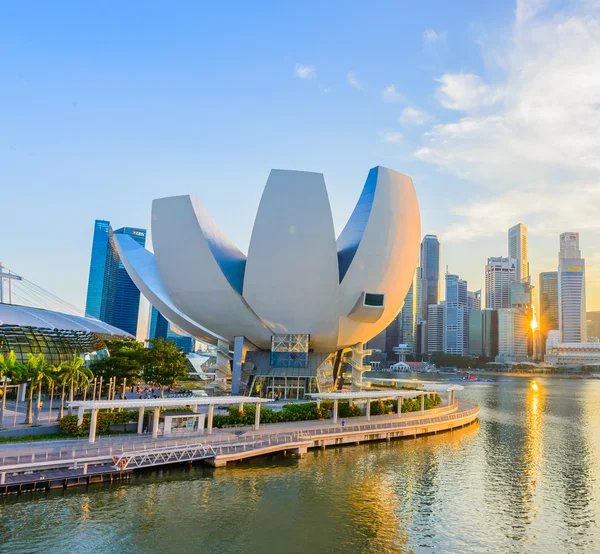 SINGAPORE - JUNI 24: ArtScience Museum on JUNE 24, 2014 i Singa - Stock-foto