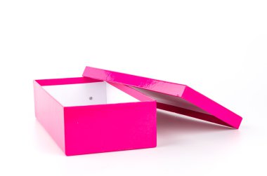 pembe kutu izole beyaz arka plan