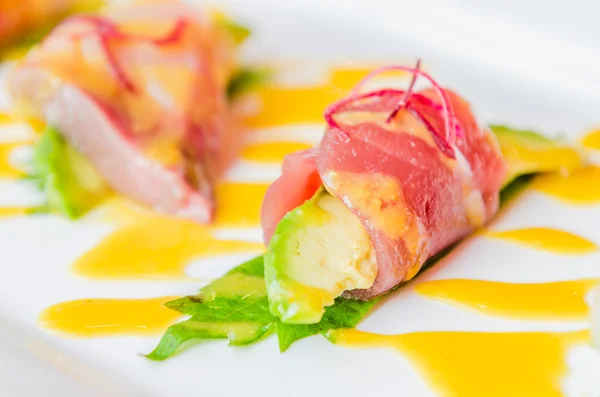 Sashimi avocado cibo giapponese — Foto Stock