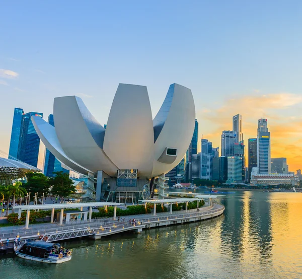 SINGAPORE - JUNHO 24: ArtScience Museum on JUNE 24, 2014 in Singa — Fotografia de Stock