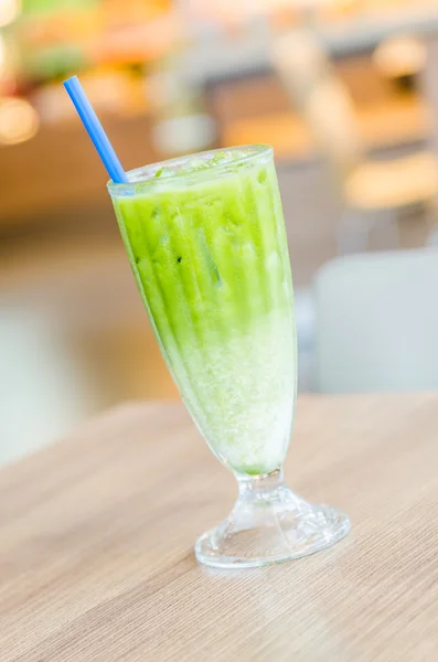 Té verde helado con leche — Foto de Stock