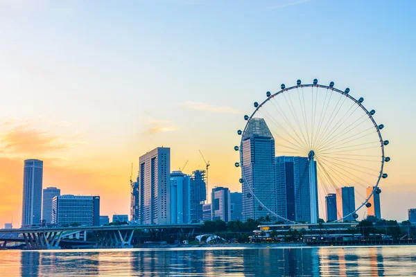 SINGAPORE - JUNHO 23: Em uma altura de 165m, Singapore Flyer é o — Fotografia de Stock