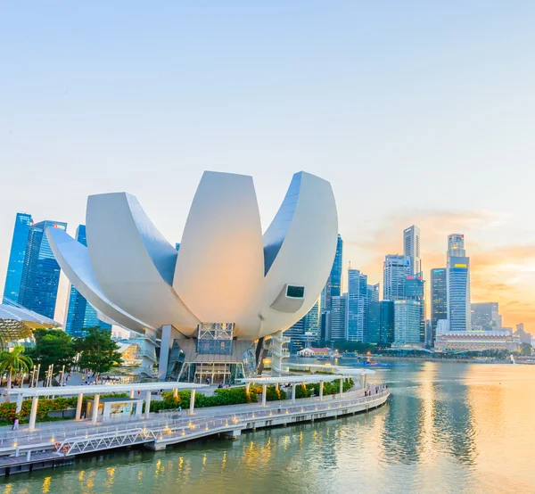 Singapur Června Artscience Muzeum Června 2014 Singapuru Jedna Atrakcí Marina — Stock fotografie