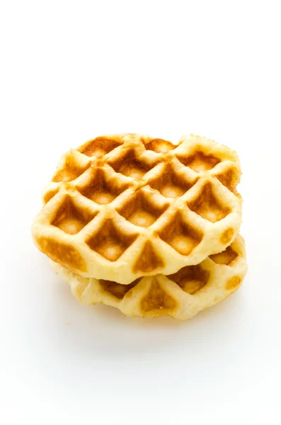 Waffle isolado no fundo branco — Fotografia de Stock