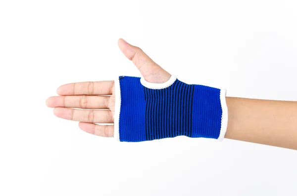 Pols splint hand geïsoleerde witte achtergrond — Stockfoto