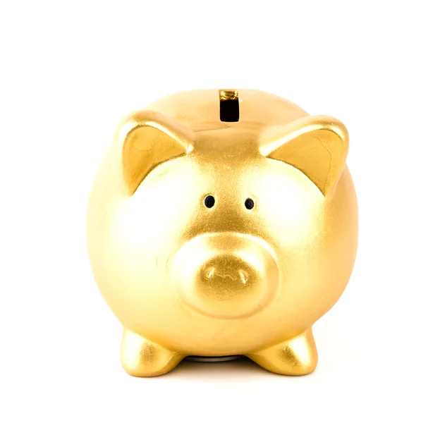 Gouden piggy bank — Stockfoto