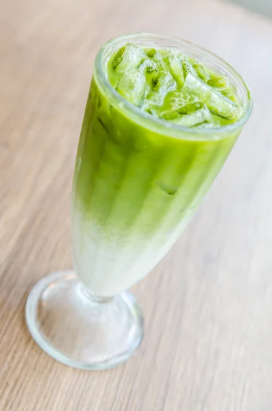 Latte freddo al tè verde — Foto Stock
