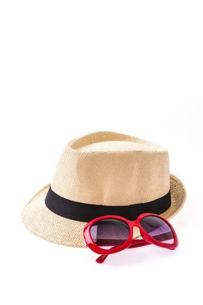 Hat and sunglasses — Stock Photo, Image