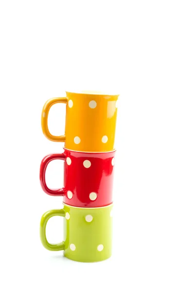 Color mug isolated white background — Stock Photo, Image