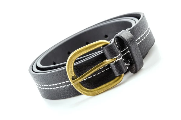 Black leather belt — Stock Photo, Image