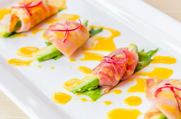 Sashimi avocado cibo giapponese — Foto Stock