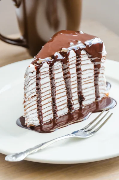 Креп шоколадний торт — стокове фото