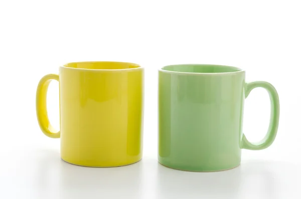 Color mug isolated on white — Stock Photo, Image