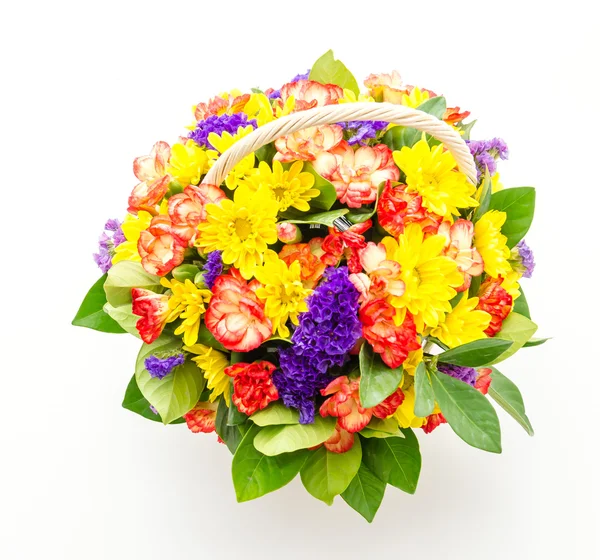 Flowers in basket — Stock Photo, Image