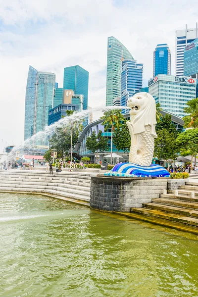 Merlion de Singapur en Marina Bay —  Fotos de Stock