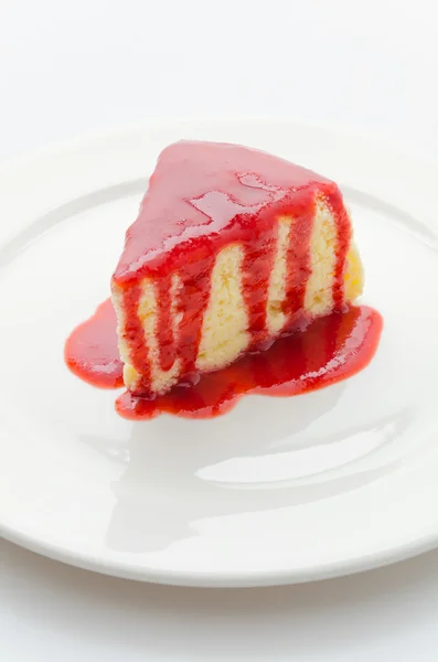 Bolo de queijo de morango — Fotografia de Stock