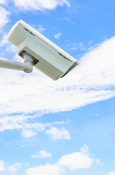 Cctv on blue sky — Stock Photo, Image