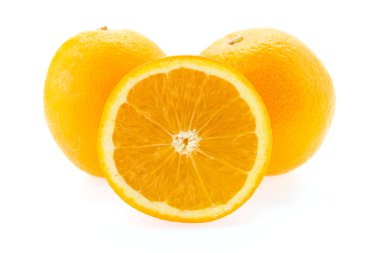 Beyaz üzerine izole edilmiş turuncu