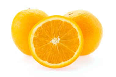 Beyaz üzerine izole edilmiş turuncu