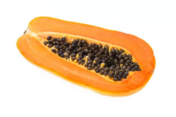 Papaya elszigetelt fehér — Stock Fotó