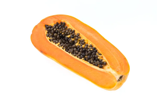 Papaya elszigetelt fehér — Stock Fotó